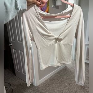 Truly Madly Deeply front tie long sleeve blouse. So flattering and buttery soft